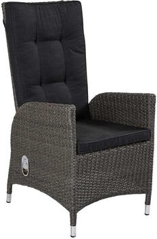 LC Home Barcelona Gartensessel 57x112x62 cm Rattan grau (148203)