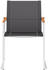 vidaXL Gartenstuhl 2er Set Textil/Edelstahl grau (46497)