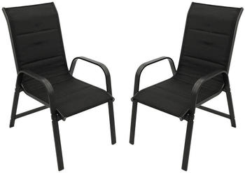 DEGAMO Cesano Gartensessel 2er Set Alu anthrazit