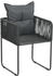 vidaXL Gartenstuhl 4er Set mit Kissen Polyrattan schwarz (313107)