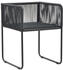 vidaXL Gartenstuhl 4er Set mit Kissen Polyrattan schwarz (313107)