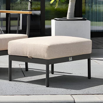 Applebee Condor Loungehocker Aluminium/Bee Wett Schwarz/Natur (70001275)