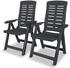 vidaXL 2 plastic reclining garden chairs