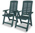 vidaXL 2 plastic reclining garden chairs