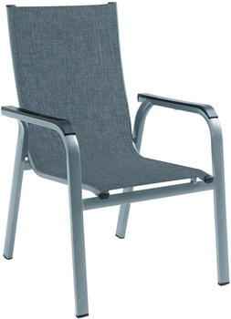 MWH Solido Stapelsessel Aluminium/Textilene silber/anthrazit