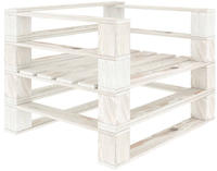 vidaXL Outdoor-Sessel Paletten Holz Wei&szlig;