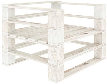 vidaXL Outdoor Sessel Paletten Holz wei&szlig; (49332)