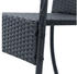 Juskys Yoro Gartenstuhl 4er Set mit Armlehnen Rattan schwarz