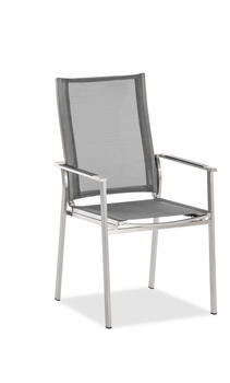 Niehoff Stapelsessel Scalea Flex Armlehne Teak silbergrau