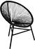 vidaXL Garten Mondstuhl Polyrattan schwarz (41383)
