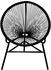 vidaXL Garten Mondstuhl Polyrattan schwarz (41383)