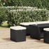 vidaXL Gartenhocker mit Kissen 40x30x40 cm Polyrattan schwarz (319392)