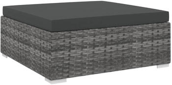 vidaXL Modular Fu&szlig;hocker mit Auflagen Polyrattan grau (46803)