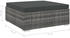 vidaXL Modular Fußhocker mit Auflagen Polyrattan grau (46803)