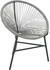 vidaXL Garten Mondstuhl Poly Rattan grau (44481)