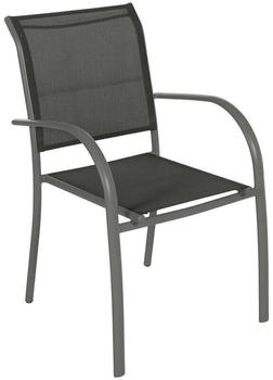 Hespéride Piazza Garden Stacking Armchair Anthracite/Frey