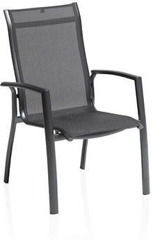 Kettler LEGATO CURVE SILVER-LINE Stapelsessel anthrazit/anthrazit