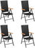 vidaXL Gartenstuhl 4er Set Polyrattan schwarz (313106)
