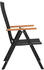 vidaXL Gartenstuhl 4er Set Polyrattan schwarz (313106)