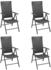 vidaXL Gartenstuhl 4er Set Polyrattan schwarz (313105)
