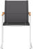 vidaXL Gartenstuhl 4er Set Textil/Edelstahl grau (46516)