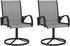 vidaXL Gartendrehstuhl 2er Set Textil/Stahl grau (312167)