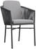 OUTLIV. Ohio Diningsessel Aluminium/Rope inkl. Kissen Dunkelgrau-Hellgrau (U3360)