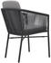 OUTLIV. Ohio Diningsessel Aluminium/Rope inkl. Kissen Dunkelgrau-Hellgrau (U3360)