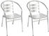 Mojawo Bistro 2er Set Stapelstuhl Aluminium silber (4260581817701)