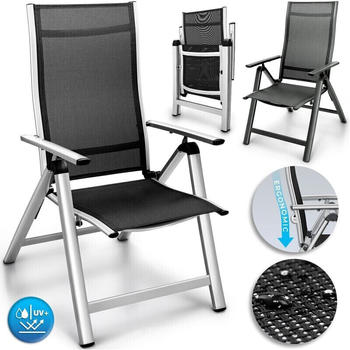 tillvex Premium Gartenstuhl 4 Stk. Aluminium silber (1310-007)