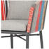 Acamp Set 4x Armsessel Manhattan anthrazit/bunt