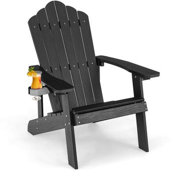 Costway Gartenstuhl Adirondack mit Getränkehalter farbig