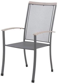Royal Garden Balero Stapelstuhl 2er Set Aluminium grau (154759)