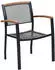 Merxx Tilos Gartensessel 2er Set stapelbar 80x61 cm Metall grau (50787-217)
