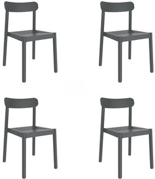 Garbar Elba Chair (4 pcs) dark grey