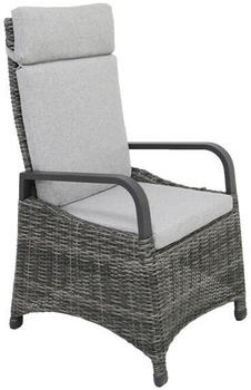 LC Home Vivera Gartensessel Aluminium/Geflecht Dunkelgrau