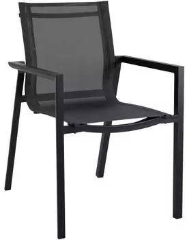 Brafab Brafab Delia Gartenstuhl aus Textilene/Aluminium pulverbeschichtet Schwarz