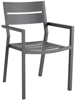 Brafab Brafab Delia Gartenstuhl mit Armlehne Aluminium pulverbeschichtet Anthrazit