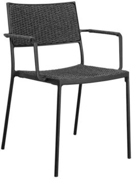 Cane-line Less Stapelstuhl Aluminium/Geflecht Dunkelgrau (11430ALRODG)