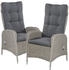 LC Home Bilbao Position Gartenstuhl 2er Set Polyrattan grau (172204-2)
