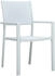 vidaXL Gartenstuhl 4er Set weiß Kunststoff Rattanoptik (47888)