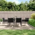 vidaXL Gartenstuhl mit Kissen 6er Set 54x61x83 cm Polyrattan schwarz (3187090)
