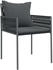 vidaXL Gartenstuhl mit Kissen 6er Set 54x61x83 cm Polyrattan schwarz (3187090)