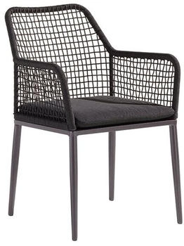 Sieger Malta Gartensessel Aluminium/Rope Dunkelgrau
