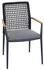grau: Siena Garden Cortina Stapelsessel Aluminium/Rope/Kunstfaser