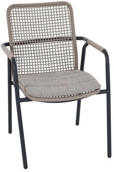 Siena Garden Repton Stapelsessel Aluminium/Rope Taupe