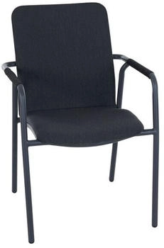 Siena Garden Repton Stapelsessel Aluminium/Texfabric Schwarz