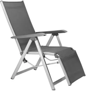 Kettler Basic Plus Relaxsessel Aluminium/Textilene silber/grau (301216-0000)