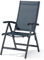 Sieger GARTENKLAPPSESSEL Anthrazit, Silber 62x109x71 cm