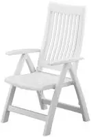 KETTLER Multipositionssessel ROMA; 62x68x108 cm (BxTxH); Sitz wei&szlig;, Gestell wei&szlig;